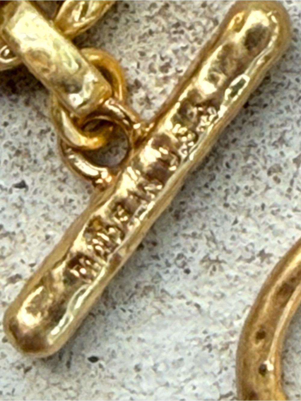 Oscar de la Renta Gold-Tone Bracelet with Teal Crystal Links - Picture 2 of 6